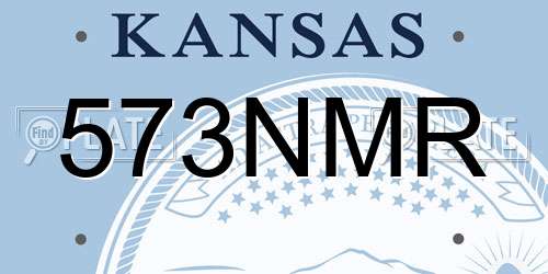 573NMR Kansas License Plate