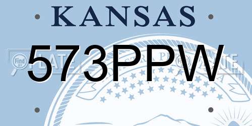 573PPW Kansas License Plate