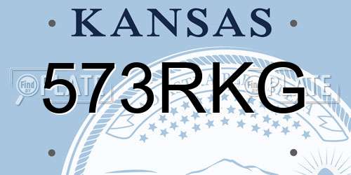 573RKG Kansas License Plate