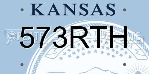 573RTH Kansas License Plate