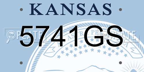 5741GS Kansas License Plate