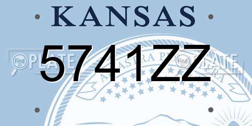5741ZZ Kansas License Plate