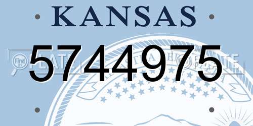 5744975 Kansas License Plate