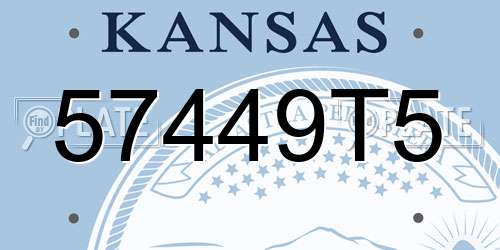 57449T5 Kansas License Plate