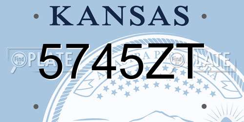5745ZT Kansas License Plate