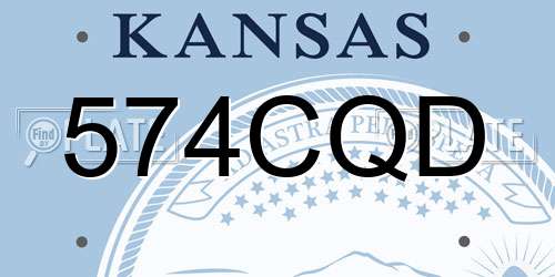 574CQD Kansas License Plate