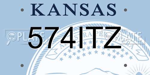 574ITZ Kansas License Plate