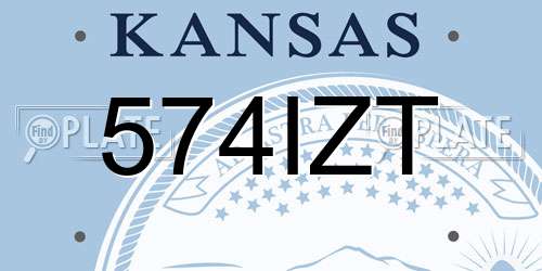 574IZT Kansas License Plate