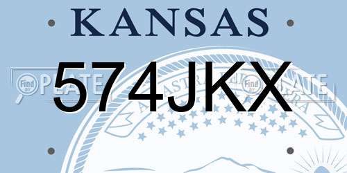 574JKX Kansas License Plate