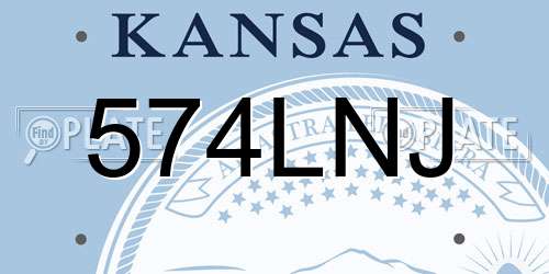 574LNJ Kansas License Plate