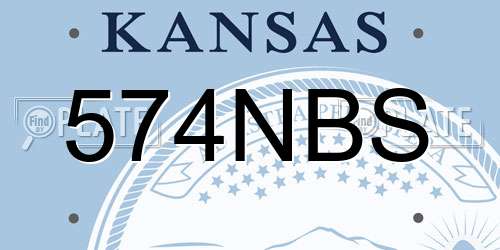 574NBS Kansas License Plate