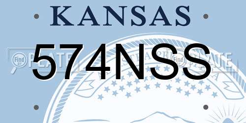 574NSS Kansas License Plate