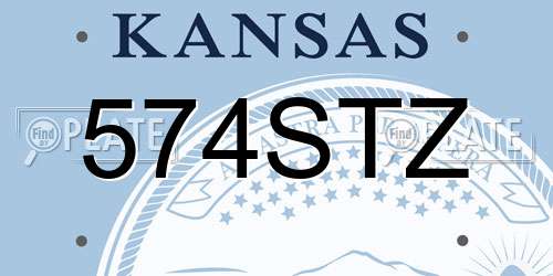 574STZ Kansas License Plate