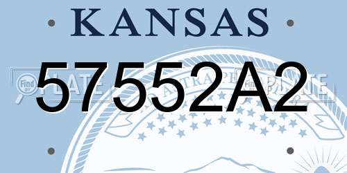 57552A2 Kansas License Plate