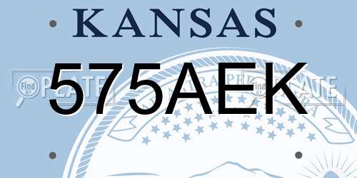 575AEK Kansas License Plate
