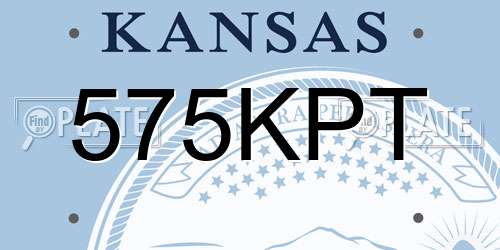 575KPT Kansas License Plate