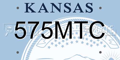 575MTC Kansas License Plate