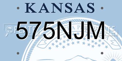 575NJM Kansas License Plate