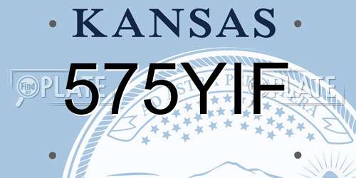 575YIF Kansas License Plate