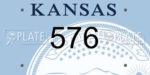 576 Kansas License Plate