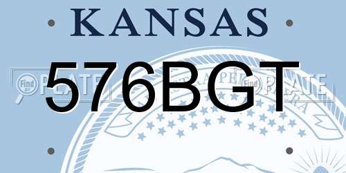 576BGT Kansas License Plate