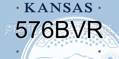 576BVR Kansas License Plate
