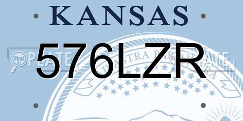 576LZR Kansas License Plate