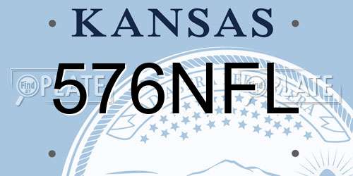 576NFL Kansas License Plate