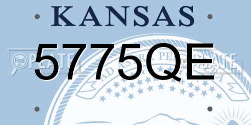 5775QE Kansas License Plate