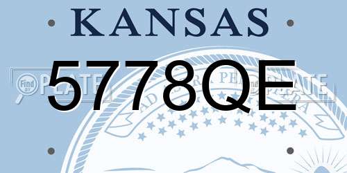 5778QE Kansas License Plate