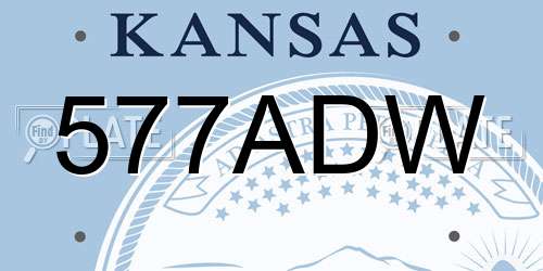 577ADW Kansas License Plate