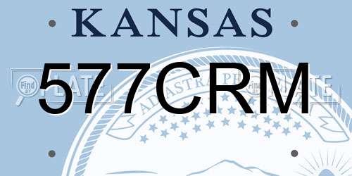 577CRM Kansas License Plate