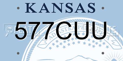 577CUU Kansas License Plate