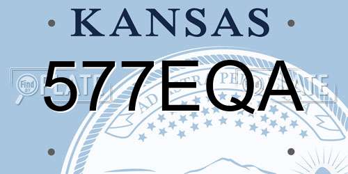 577EQA Kansas License Plate