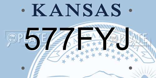 577FYJ Kansas License Plate