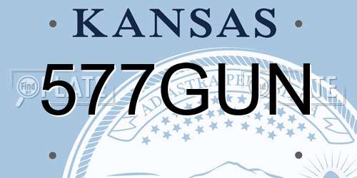 577GUN Kansas License Plate