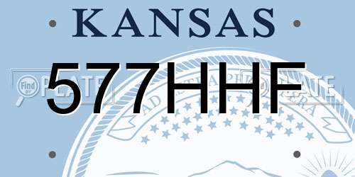 577HHF Kansas License Plate