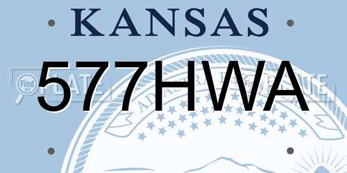 577HWA Kansas License Plate