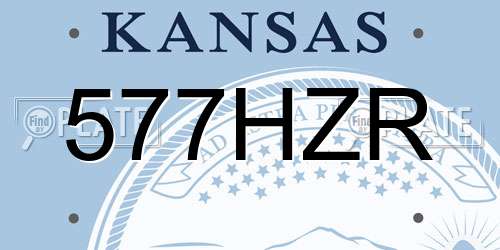 577HZR Kansas License Plate