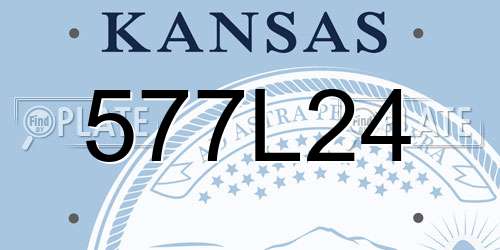 577L24 Kansas License Plate