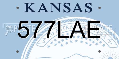 577LAE Kansas License Plate