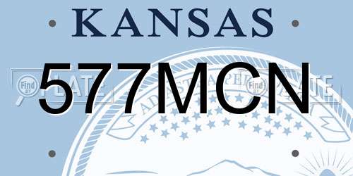 577MCN Kansas License Plate