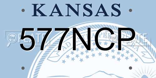 577NCP Kansas License Plate