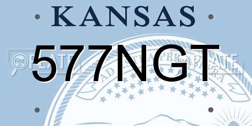 577NGT Kansas License Plate