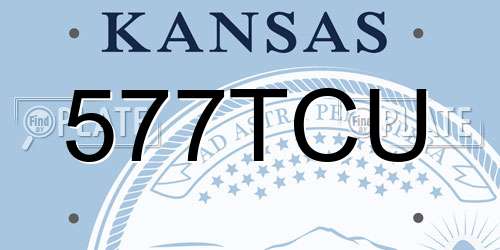 577TCU Kansas License Plate