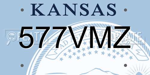 577VMZ Kansas License Plate