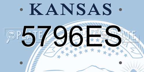 5796ES Kansas License Plate