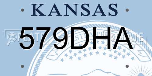 579DHA Kansas License Plate