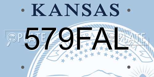 579FAL Kansas License Plate