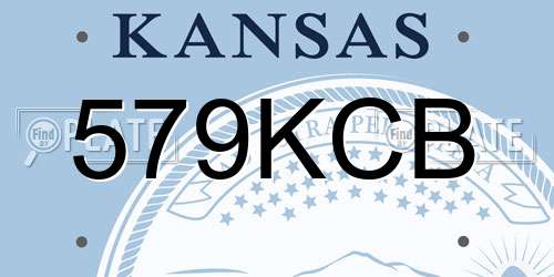 579KCB Kansas License Plate